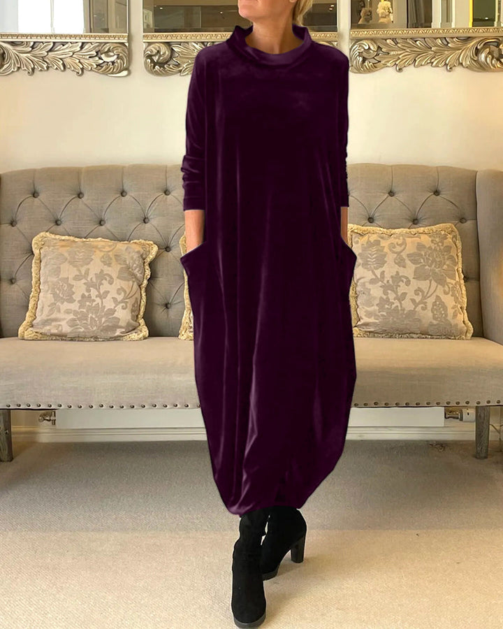 Women’s Elegant Velvet Dress with Pockets for Everyday & Events | Lune London