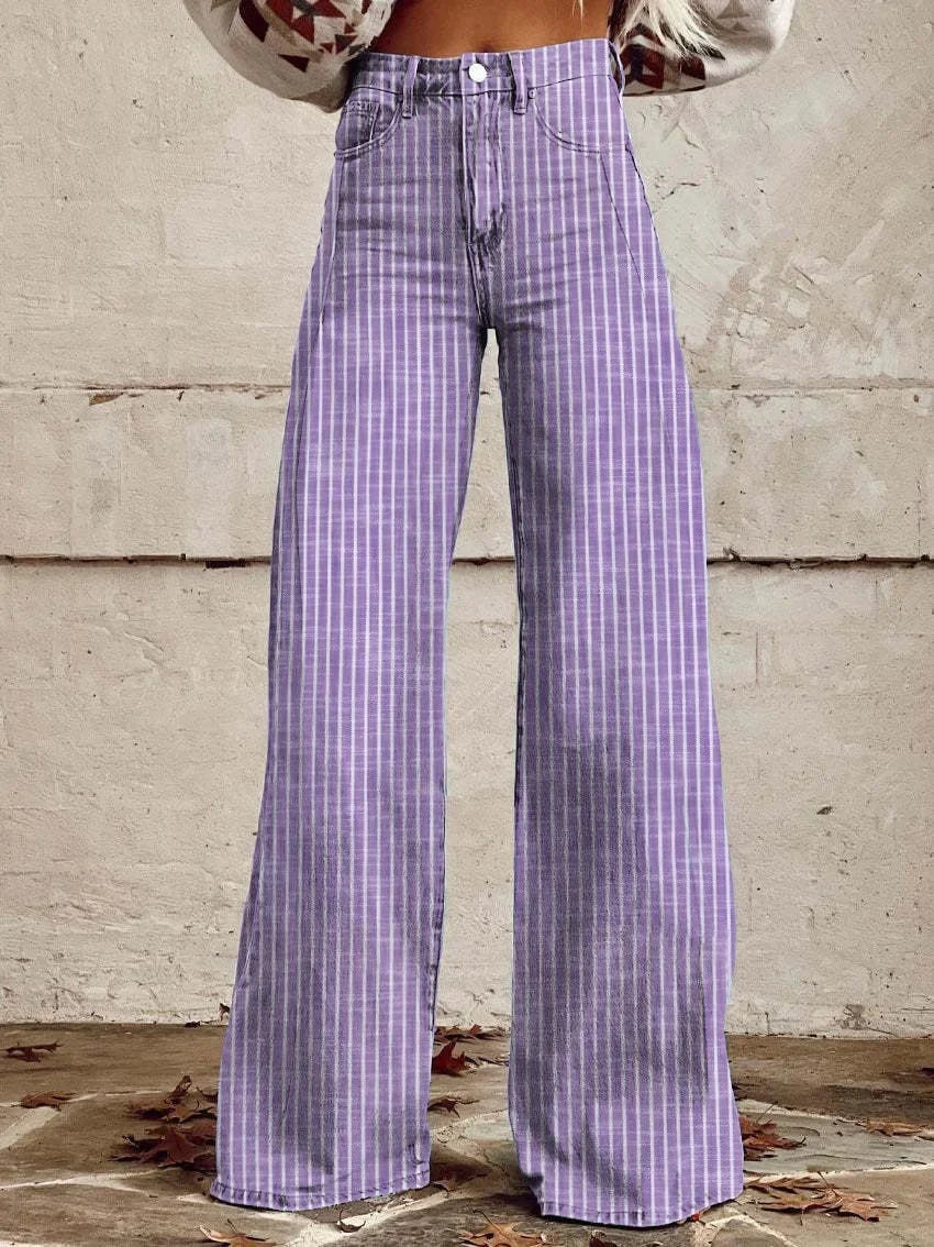 Lune London | Classic striped wide leg pants