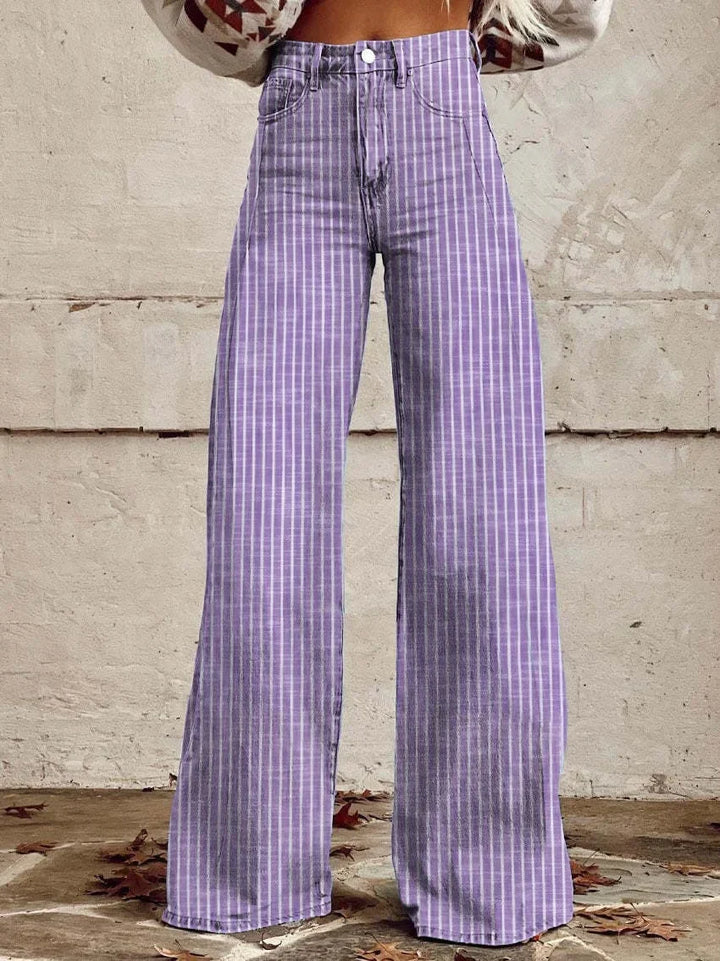 Lune London | Classic striped wide leg pants