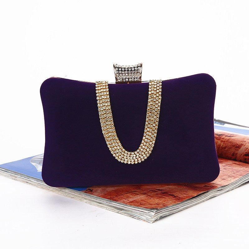 Lune London | Shaped Diamond Suede Bag
