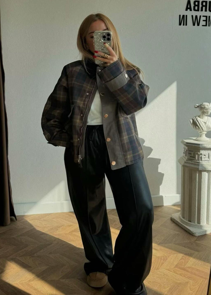 Amarae | Checked Plus Size Jacket