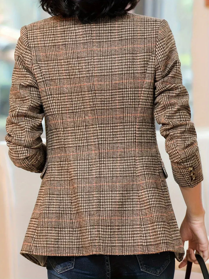 Lune London | Checkered blazer with lapels and one button