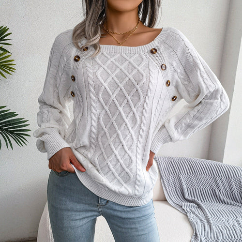 Amarae | Knit sweater with square neckline
