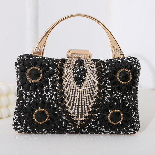 Amarae | Metallic Handcrafted Diamond Inlay Evening Bag