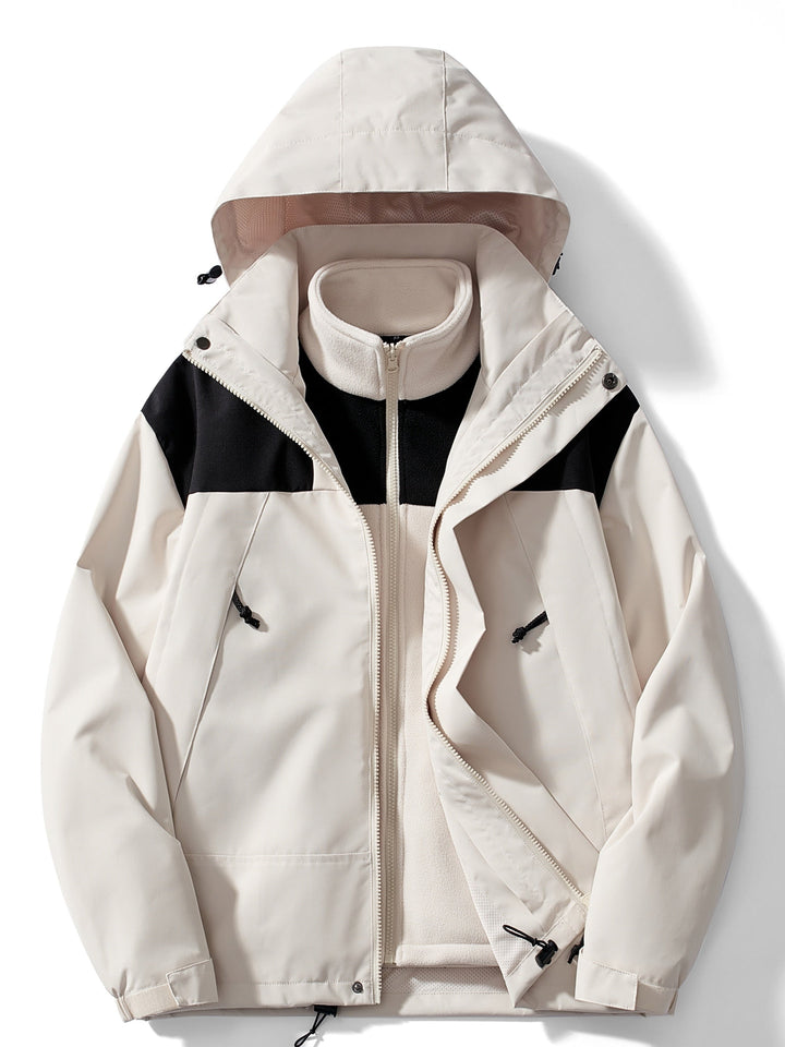 Chic Und Stil | 3-In-1 Fleece Winter Jacket with Hood for Women