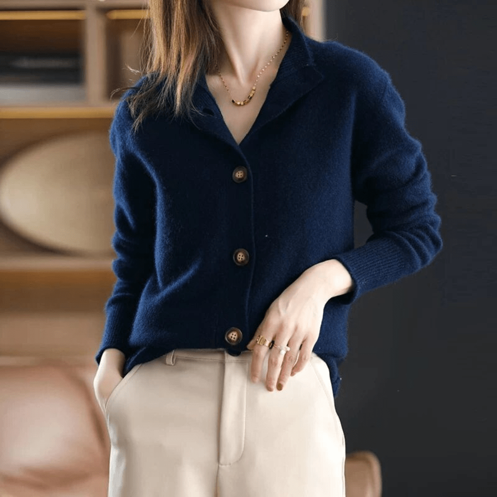 Lune London | Cashmere Knit Cardigan Sweater