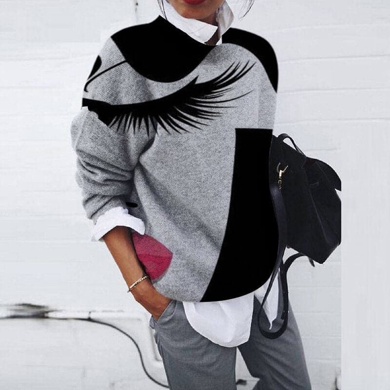 Amarae | Sweatshirt - Comfortable Fit - Graphic Print - Long Sleeved Crew Neck