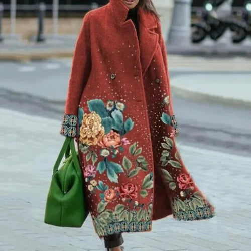 Amarae | Elegant Coat with Floral Pattern