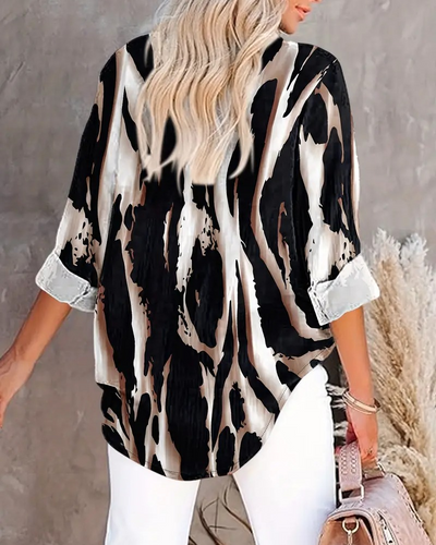 Amarae | Stand Collar Irregular Printed