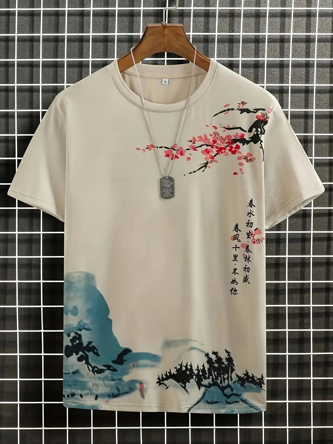 Lune London | Men's T-Shirt Flower and Waves Design