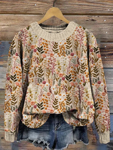 Amarae | Vintage floral sweater - Ideal for leisure and everyday