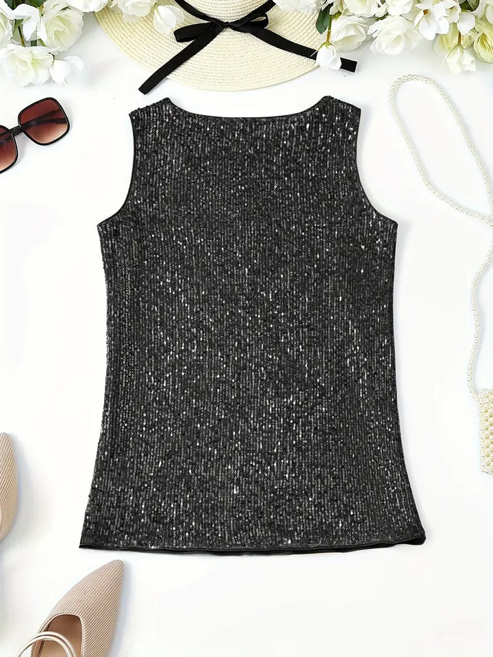 Lune London | Sleeveless Top with Sequins