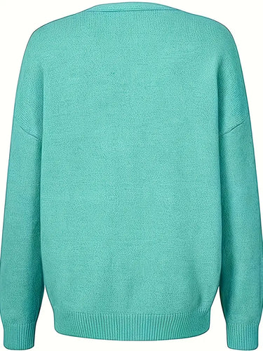 Amarae | Solid color cutout knit sweater - Elegant women's fashion