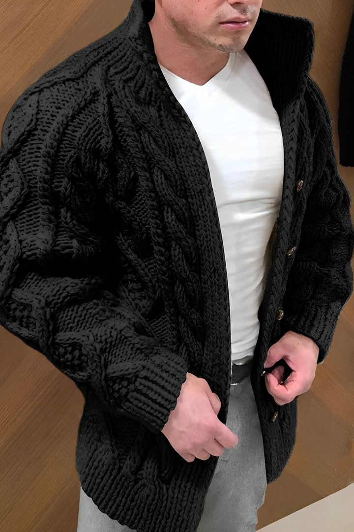 Lune London | Warm Cardigan with Cable Pattern