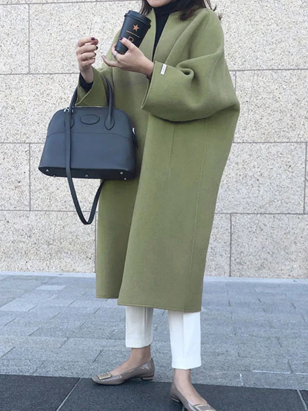 Women’s Long Wool Coat with Elegant Fit & Thermal Insulation | Amarae