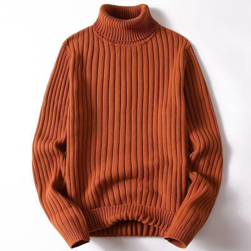 Men's turtleneck sweater, slim fit, lined