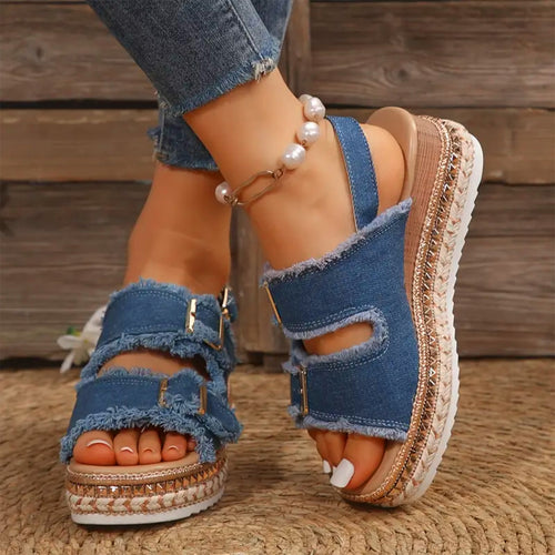 Amarae | Casual Denim Wedges