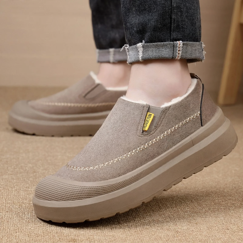 Padded men's winter boots, non-slip