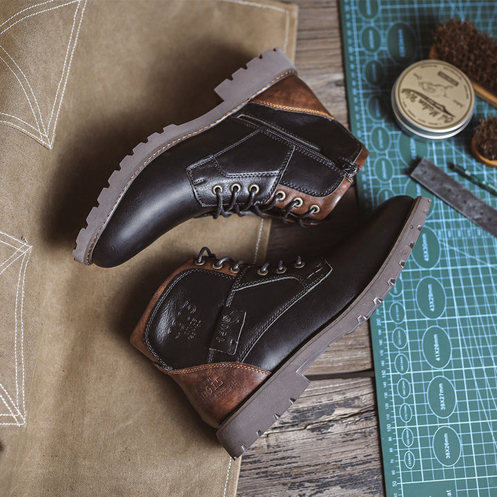 Men's Martin boots, lined, water-repellent, non-slip