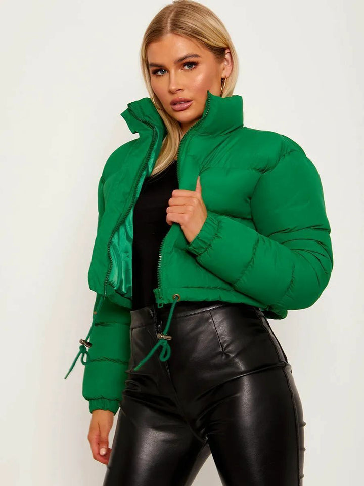 Padded women's quilted jacket in oversize look
