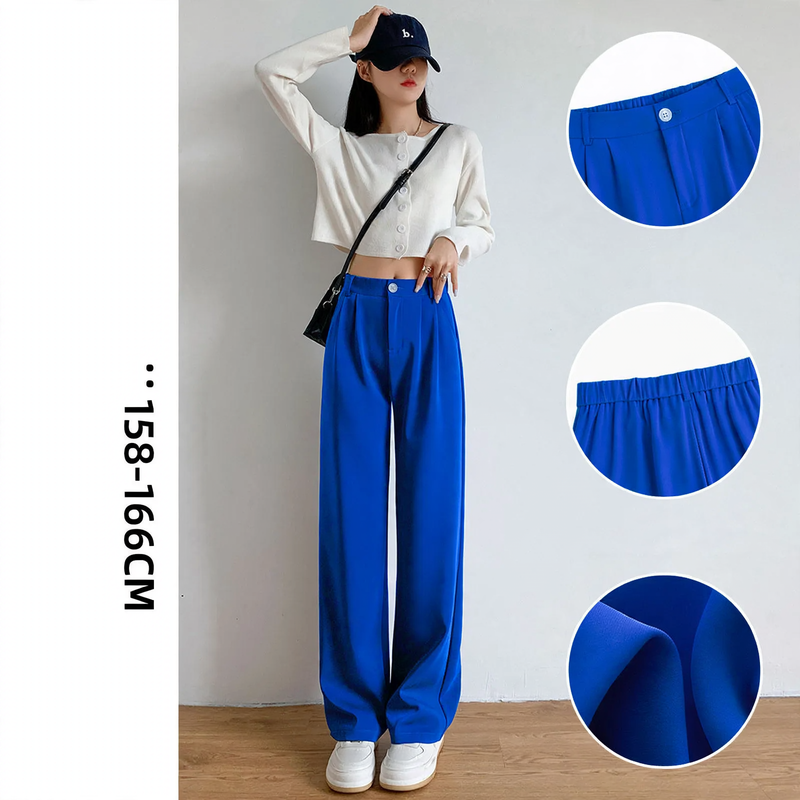 Padded cord wide pants, elegant cut