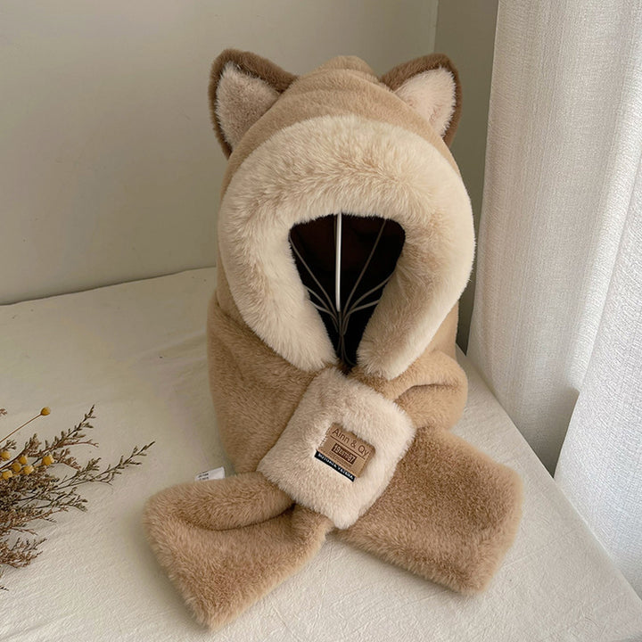 Playful hooded cap with ears