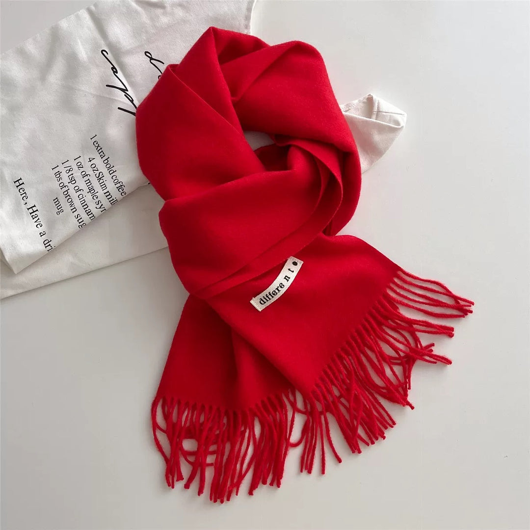Cashmere scarf, 329g, solid color, 200cm