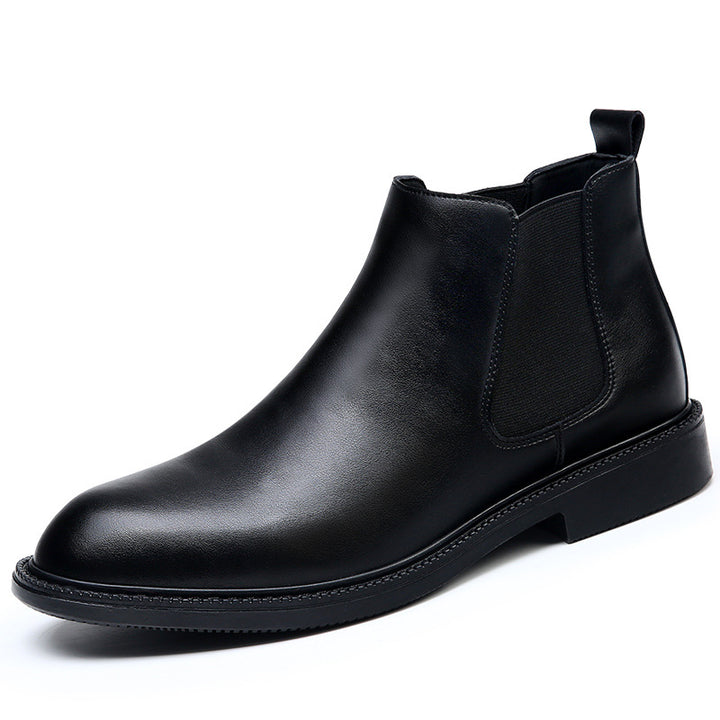 Men's Chelsea boots made of genuine leather, lined