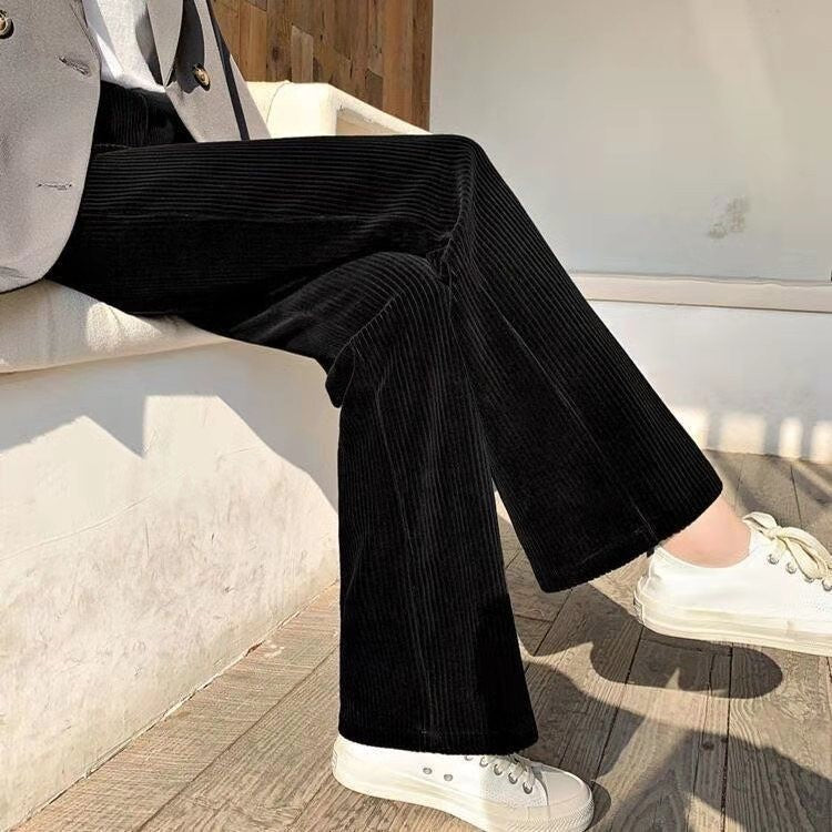 Chenille Wide Pants, loosely cut