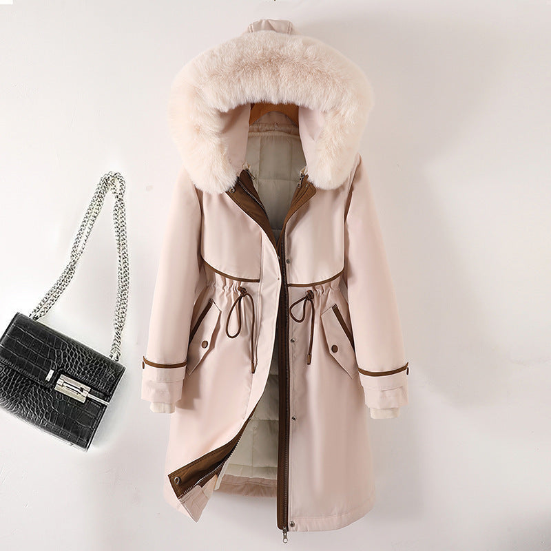 Women's parka, mid-length, with removable inner lining