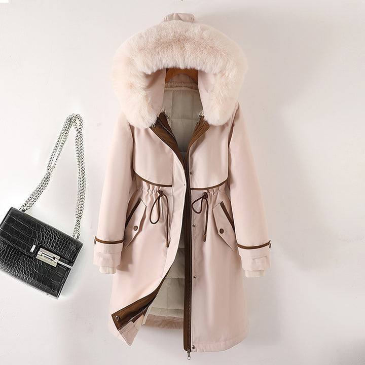Women's parka, mid-length, with removable inner lining