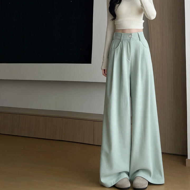 Women’s corduroy pants, wide cut, various colors