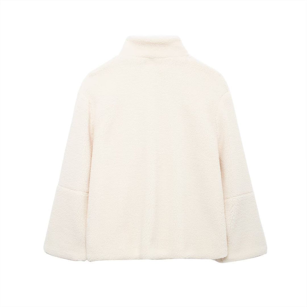 Ladies Teddy Fleece Jacket, Zipper, Loose, Model Y14-11722