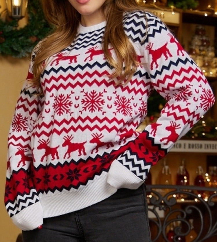 Christmas sweater with snowflake pattern