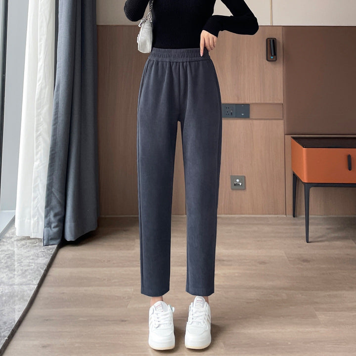 Women’s harem pants made of cord, lined