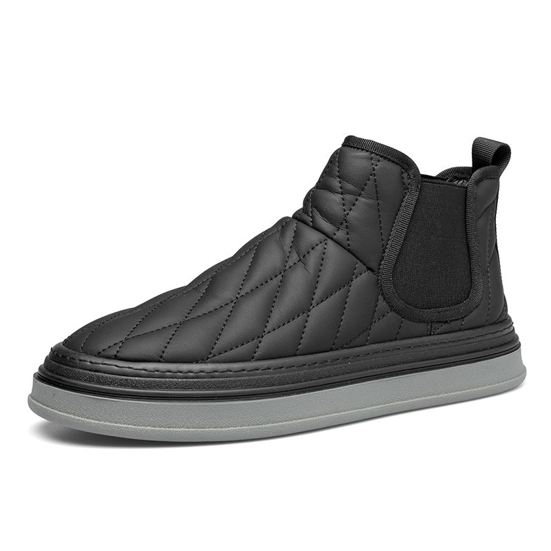 Men's Chelsea boots, lined, flat heel