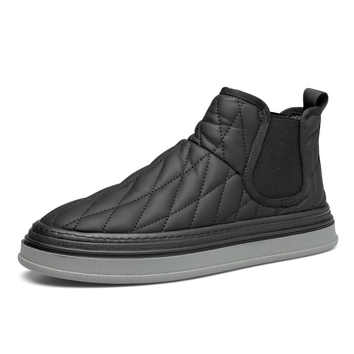 Men's Chelsea boots, lined, flat heel