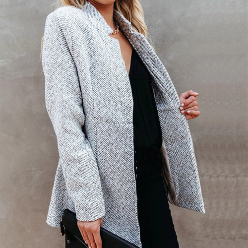 Amarae | Coat - Structured Design - Stand Collar - Mid-Length - Elegant and Warm