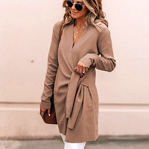 Amarae | Cardigan - Wrap design - Waist knot - Long-sleeved comfortable fit