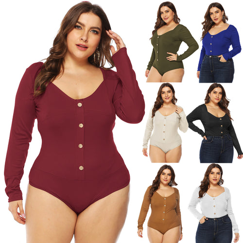 Ladies Long Sleeve Button-Front Chic Body