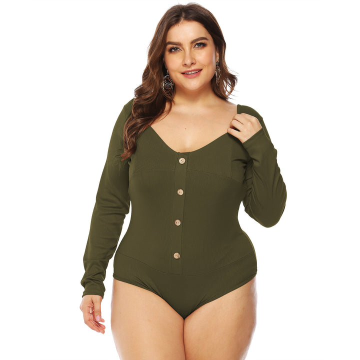 Ladies Long Sleeve Button-Front Chic Body
