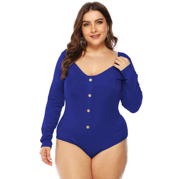 Ladies Long Sleeve Button-Front Chic Body