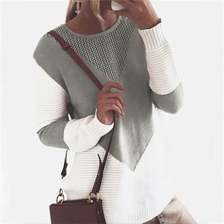 Lune London fashionable women’s sweater with geometric design and structured sleeves