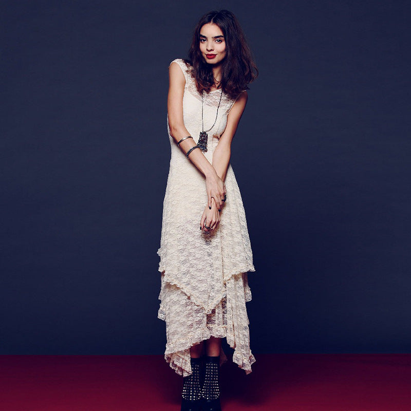 Ladies festive dress with voluminous skirt and sophisticated ruffle details