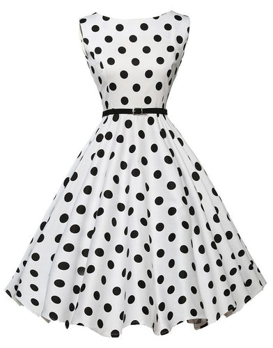 Robe swing pour femmes avec des pois Chic & Stil