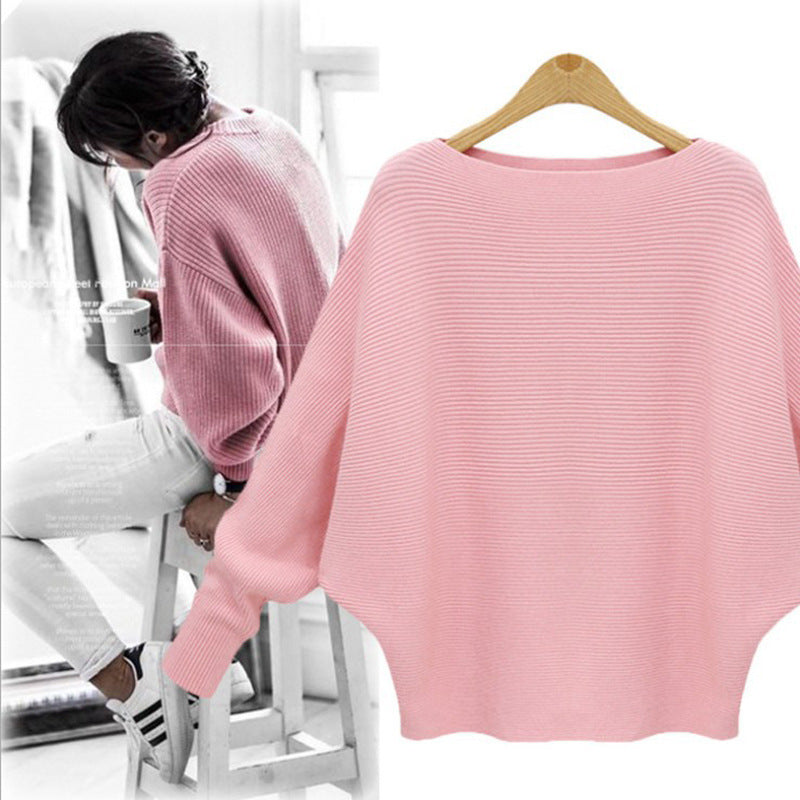 Oversized knit sweater for women with off-the-shoulder design and relaxed fit Lune London