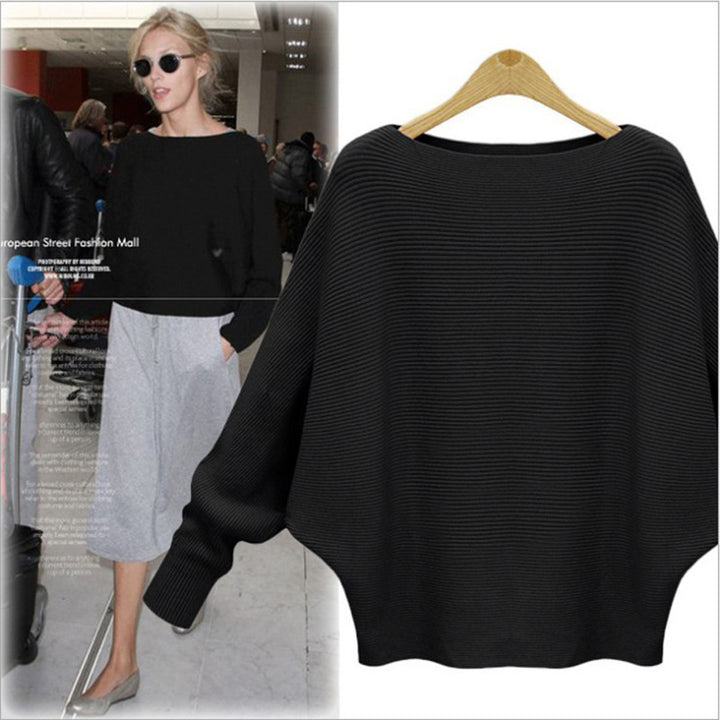 Oversized knit sweater for women with off-the-shoulder design and relaxed fit Lune London