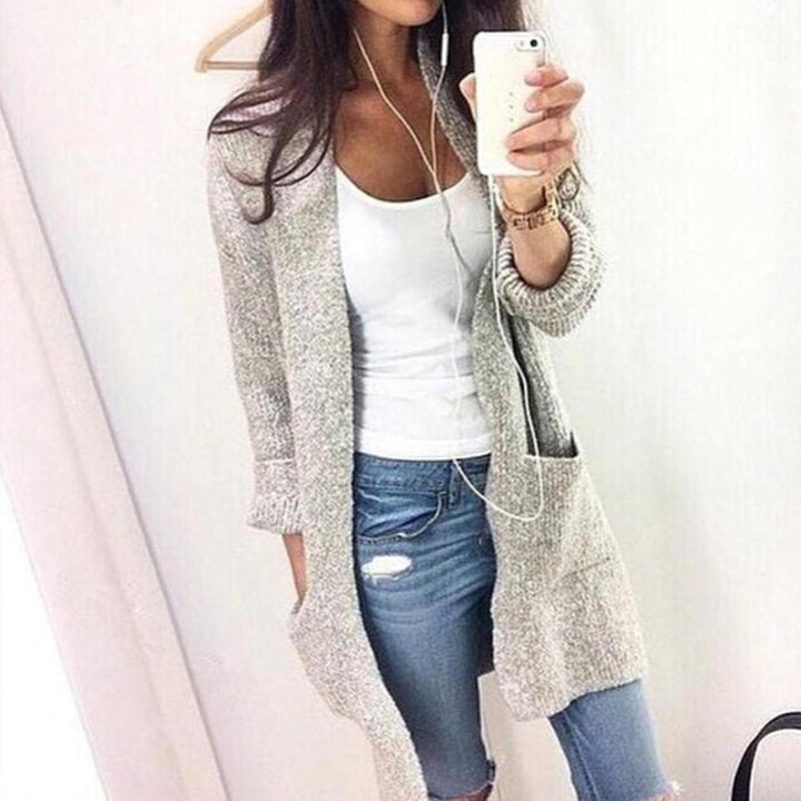 Women's knit cardigan with deep pockets and relaxed fit Lune London