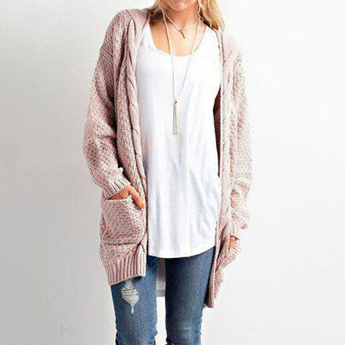 Knitted cardigan for women with a comfortable oversized fit and pockets Amarae