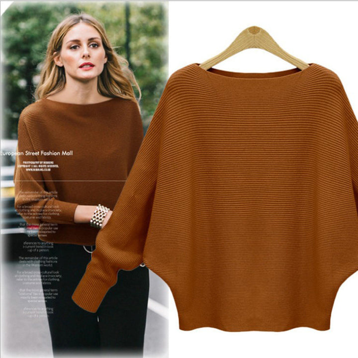 Oversized knit sweater for women with off-the-shoulder design and relaxed fit Lune London